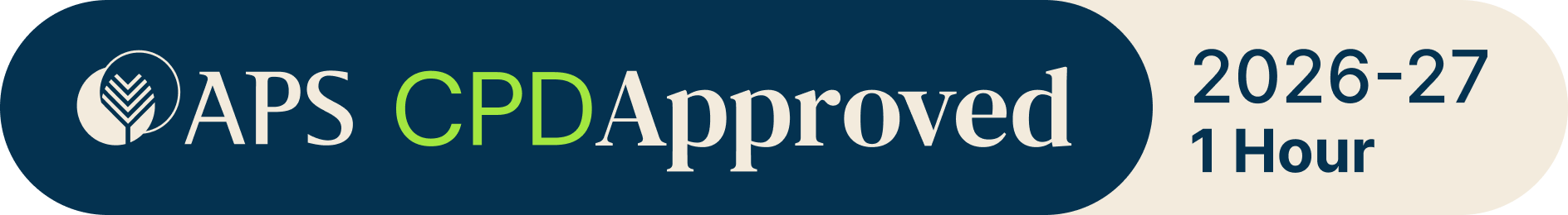 APS CPD approval 1 hour